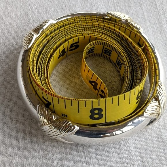 David Varsano 36g Big Electroform Bangle Bracelet, Sterling w Gold Vermeil - Picture 9 of 10